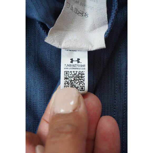 Under Armour Men's Blue Quarter-Zip Pullover – Size M - Picture 7 of 9